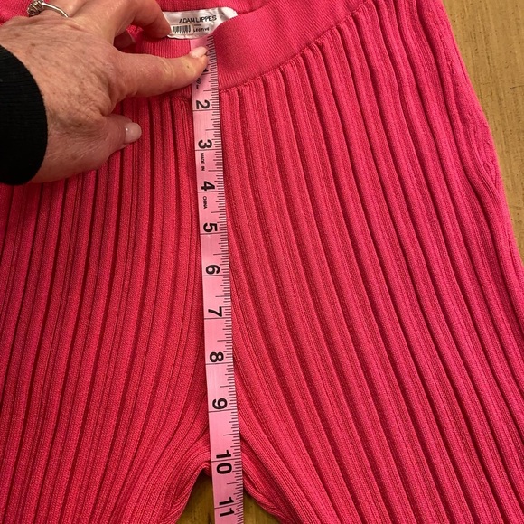 Adam lippes womens pink knit flare stretchy comfortable pants size small - Picture 6 of 15